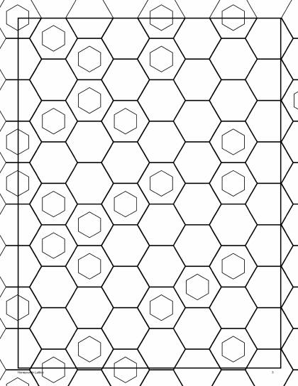 Page 4: a honeycomb of nested hexagons.